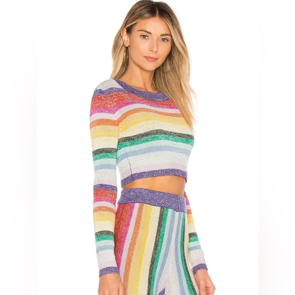 LOVERS AND FRIENDS, Metallic Knit, Believe Sweater in Multicolor, Revolve - Picture 3 of 12